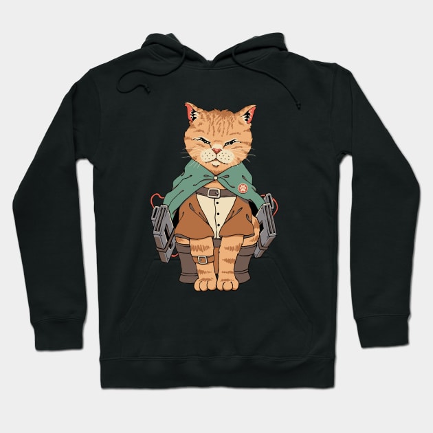 A Cat on Titans Hoodie by Vincent Trinidad Art